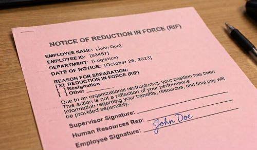 Reduction in Force Job Elimination RIF